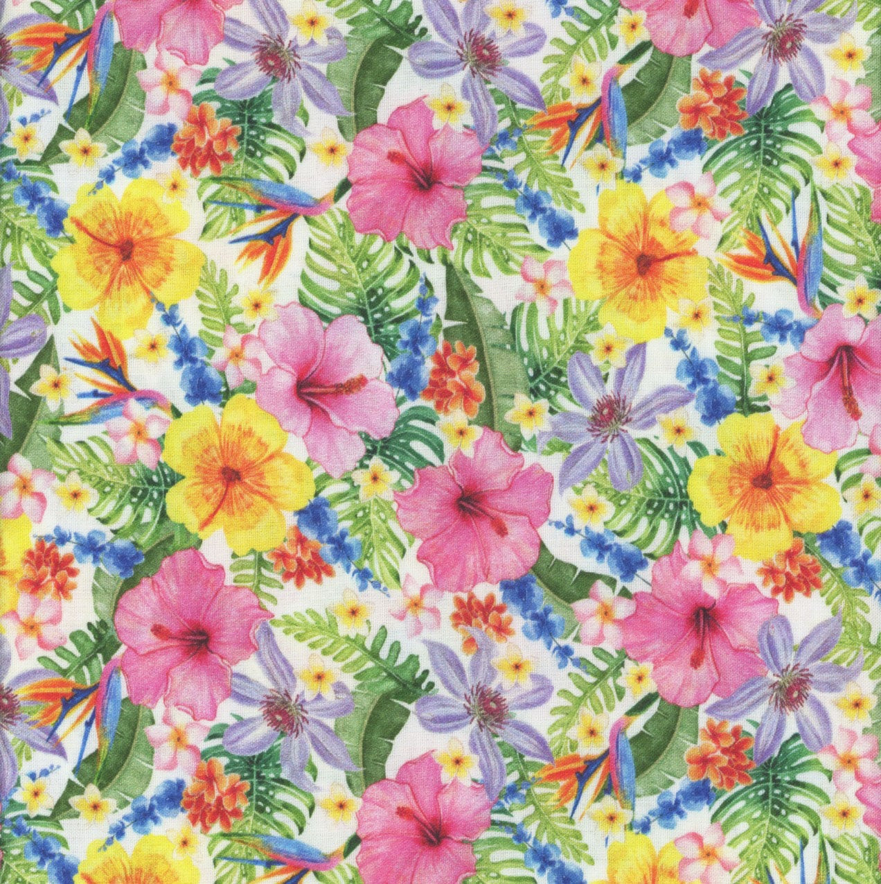 Benartex Fabrics Paradise Awaits Nicole Decamp Tropical Garden